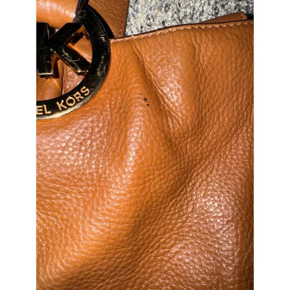 Women's Michael Kors Brown Gold Leather Hobo Bag One Size​ - Picture 6 of 16